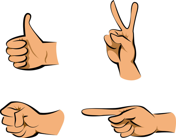 Handzeichen - Vektor, Bild