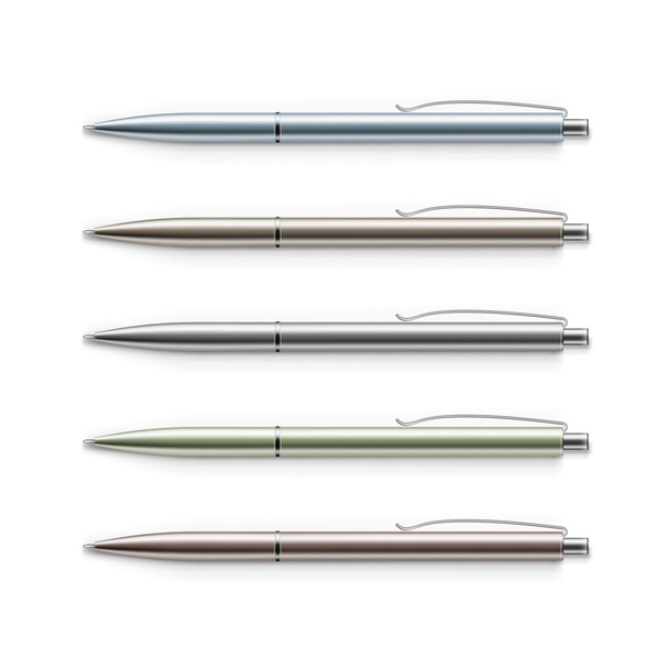 Set vettoriale di penne in metallo multicolore vuote
 - Vettoriali, immagini
