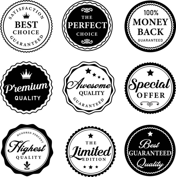 Set of Price tags. Promotional sale badge and retail paper stickers. - Vecteur, image