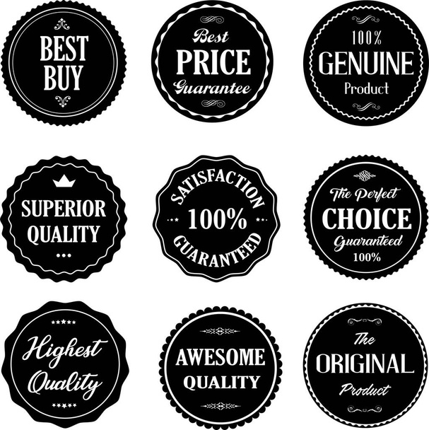 Set of Price tags. Promotional sale badge and retail paper stickers. - Vektor, kép