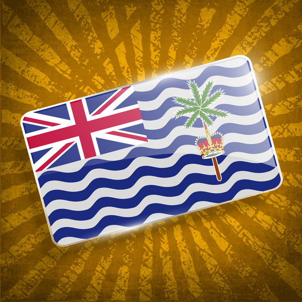 Brit Indiai-óceáni Terület zászlaja régi textúra. Vektor - Vektor, kép