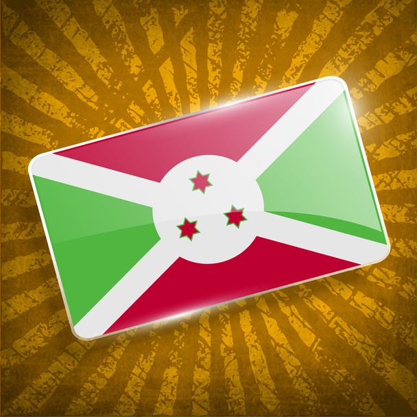 Flag of Burundi with old texture. Vector - ベクター画像