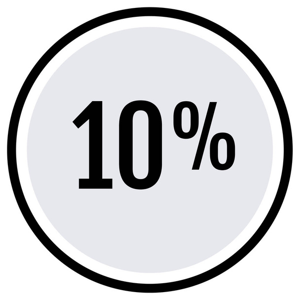 10 percent web icon simple illustration - Vetor, Imagem