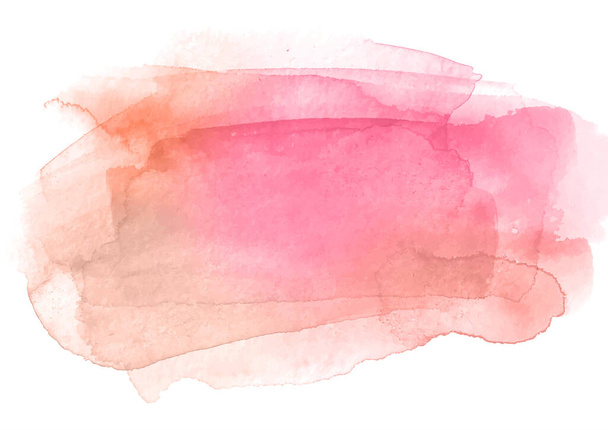 Hand painted watercolour streak in shades of pink - Vector, Image