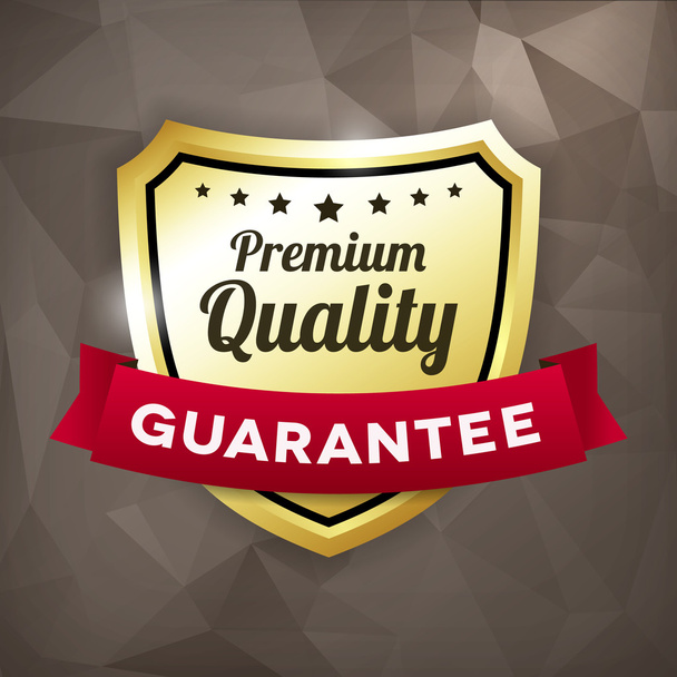 premium quality business gold label - Wektor, obraz