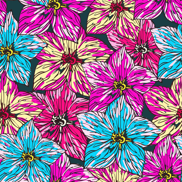 Seamless pattern with flowers - Вектор, зображення