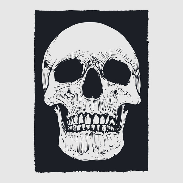 Kafatası ve kemik posteri tasarımı  - Vektör, Görsel