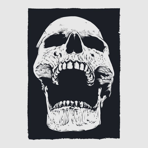Kafatası ve kemik posteri tasarımı  - Vektör, Görsel