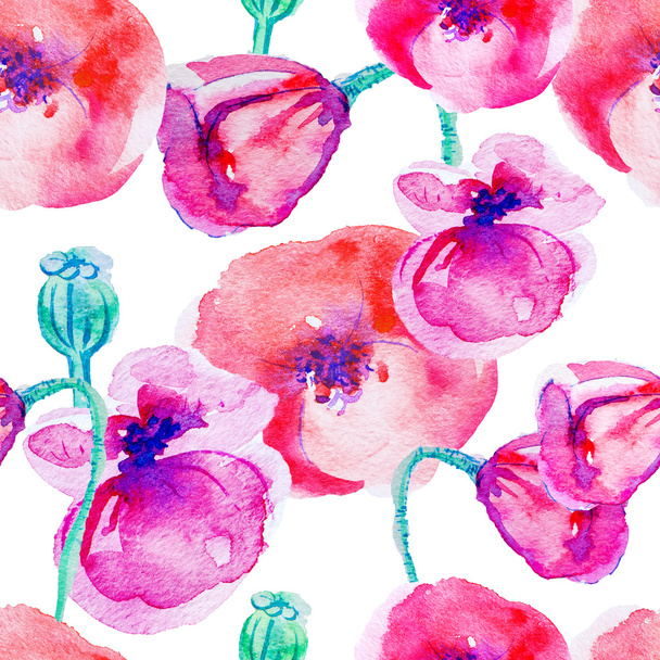 Seamless pattern with poppies - Фото, зображення