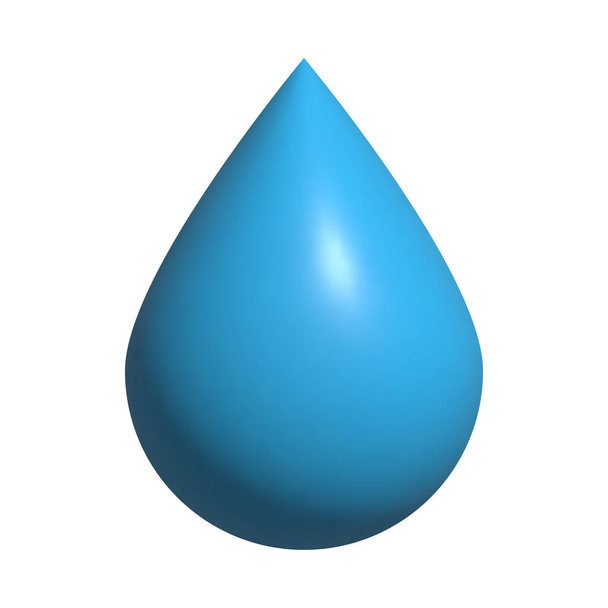 Icono 3D gota de agua. Ilustración vectorial - Vector, Imagen
