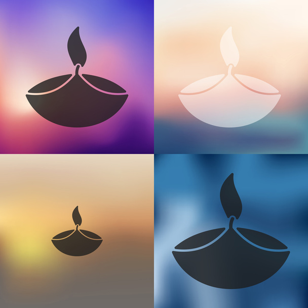 Blurred lamp icon - Vector, Image