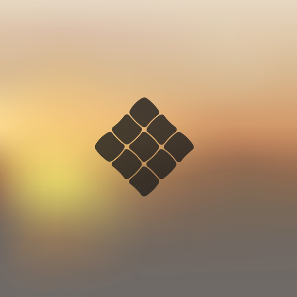 Blurred ketupat icon - Vector, Image