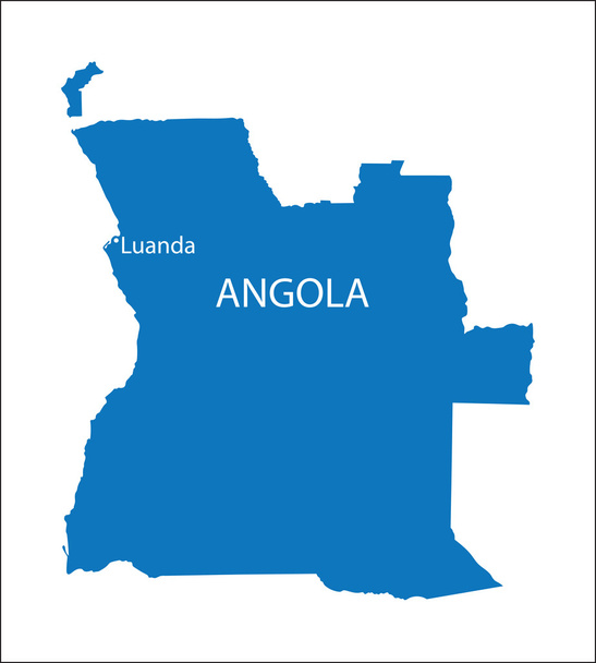 Mappa blu di Angola
 - Vettoriali, immagini