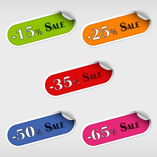 Красочные наклейки на продажу
 - Вектор,изображение