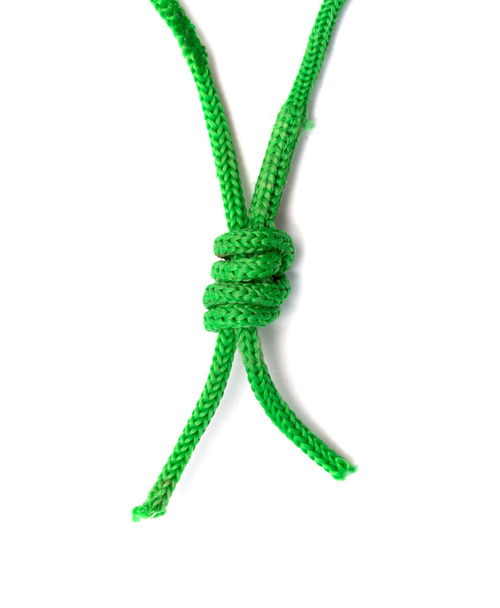 Зелена мотузка крупним планом на білому тлі
 - Фото, зображення