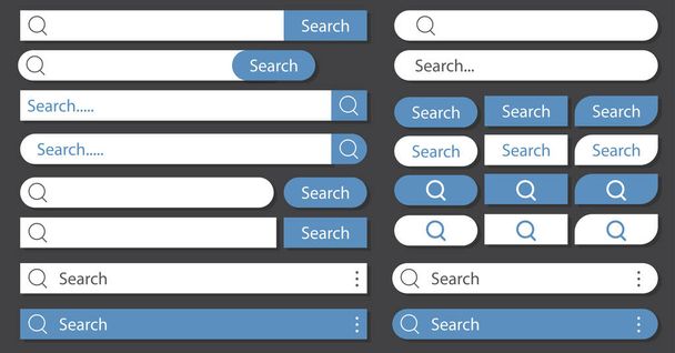 Set of search bar with falling shadow. Vector concept element for web design, app, software and interface design. Ready search bar for website. - Vector, Image