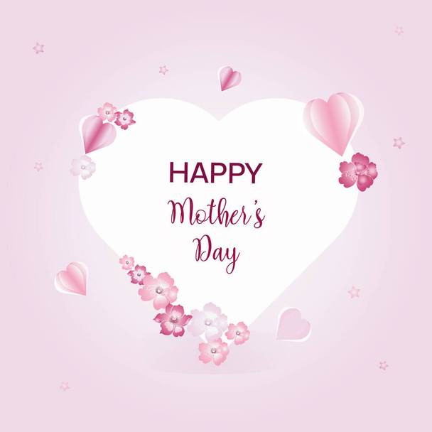 Gentle background, greetings, card with Mother's Day, Women's Day, Happy Birthday. With space for text. - Vector, Image