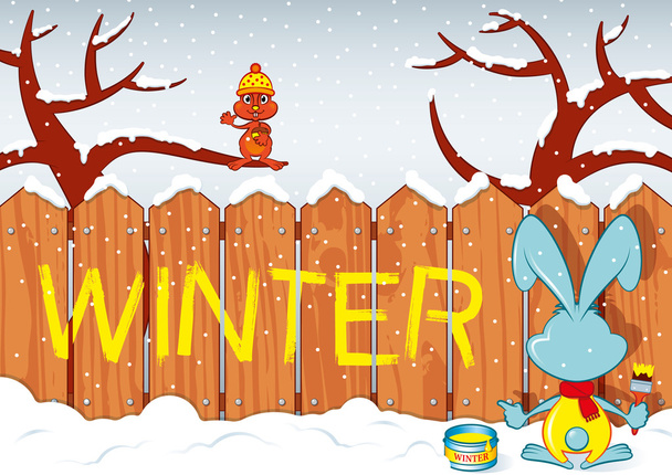 Четыре сезона, зима
 - Вектор,изображение
