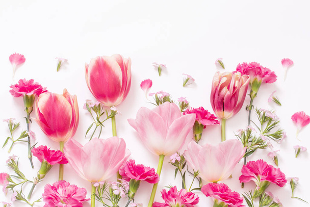 beautiful spring flowers on white  background - Valokuva, kuva