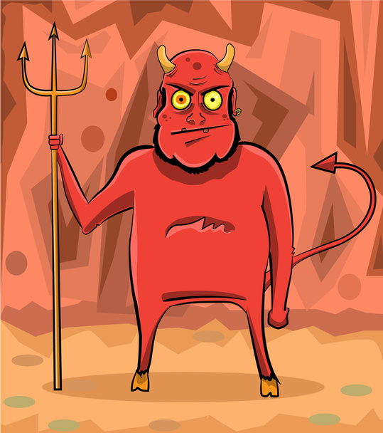 Pequeña ilustración del diablo
 - Vector, imagen