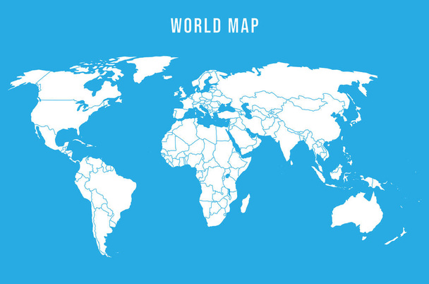 Ilustración del vector del mapa mundial - Vector, Imagen