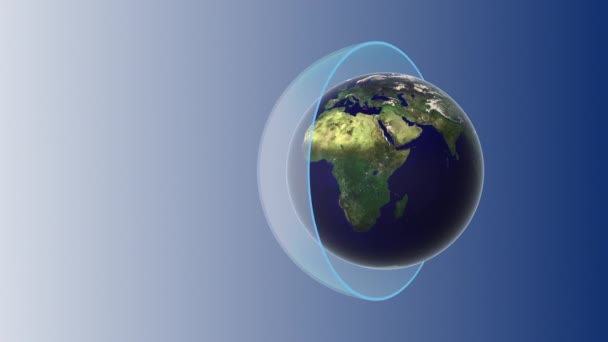 Föld atmoszférája ózonréteggel - Felvétel, videó