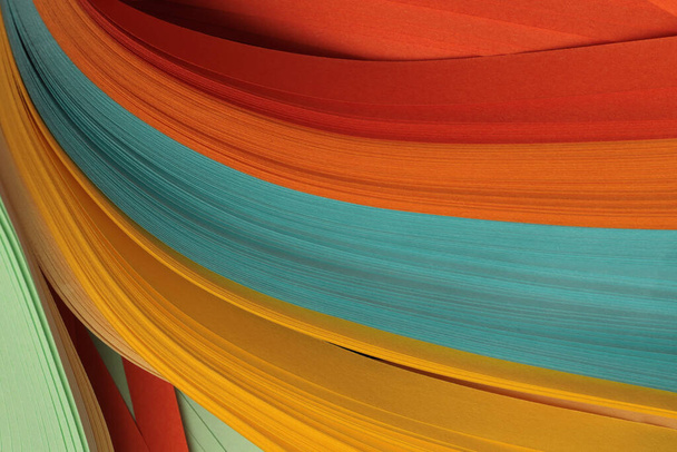 Color strip wave paper. Abstract texture background. - Foto, Imagem