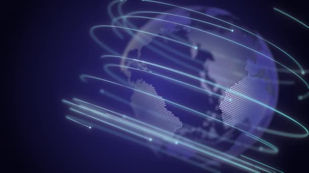 3D-графика Земли, символизирующая мировую торговлю - Кадры, видео
