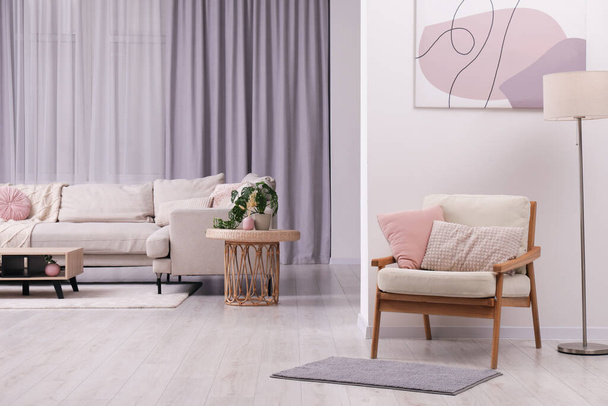 Comfortable furniture in stylish room. Interior design - Fotografie, Obrázek