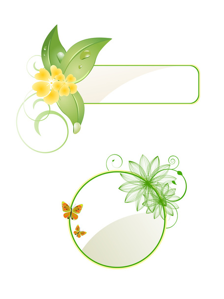 Floral banner - Vector, afbeelding