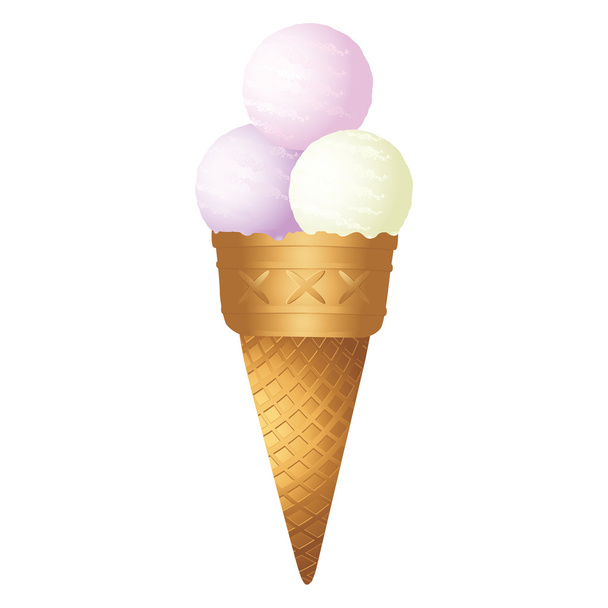 Ice cream scoops - Vector, Image