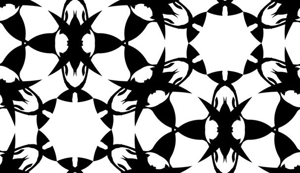Wit en zwart herhalen patroon - Vector, afbeelding