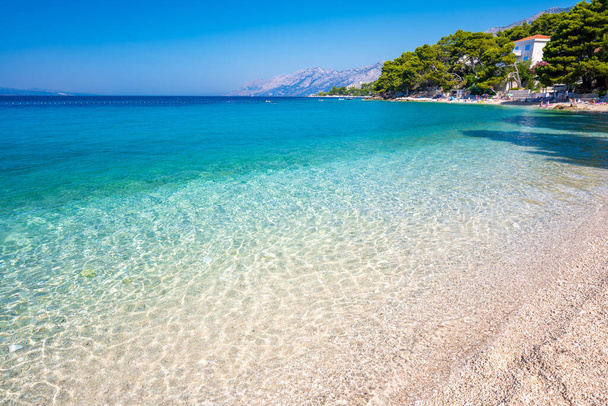paradise beach in Brela on Makarska Riviera in Dalmatia in Croatia  - Photo, Image