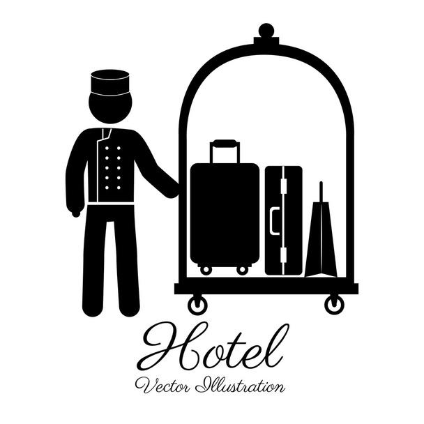 A Hotel design, illusztráció vektor. - Vektor, kép