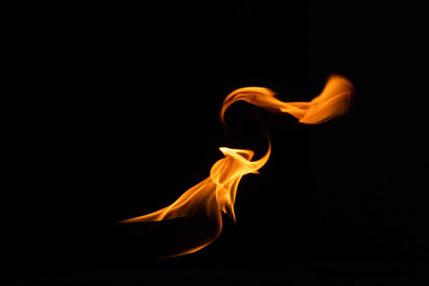 fire flames on black background - Photo, Image