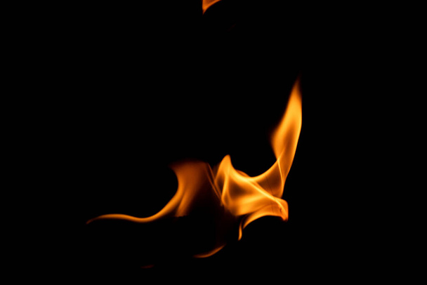 fire flames on black background - Fotó, kép