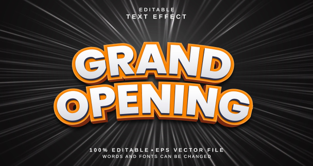 Editable text style effect - Grand Opening text style theme. - Foto, Imagen