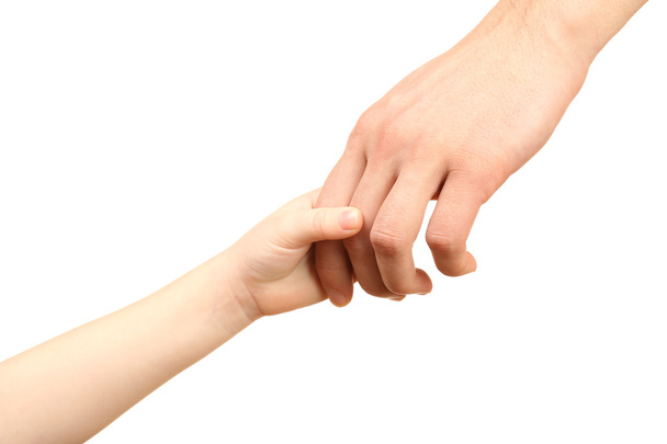 Hände von Kind und Vater - Foto, Bild