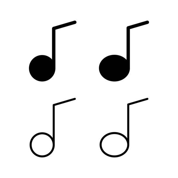 Music icon vector illustration. note music sign and symbol - Vetor, Imagem