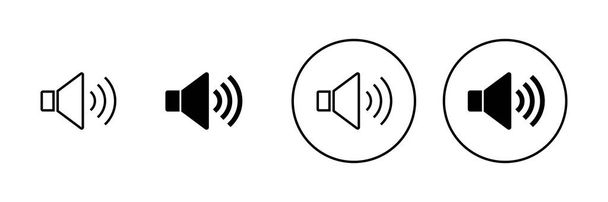 Speaker icons set. volume sign and symbol. loudspeaker icon. sound symbol - Vector, Image