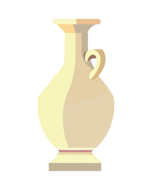 white vase design isolated icon - Вектор,изображение