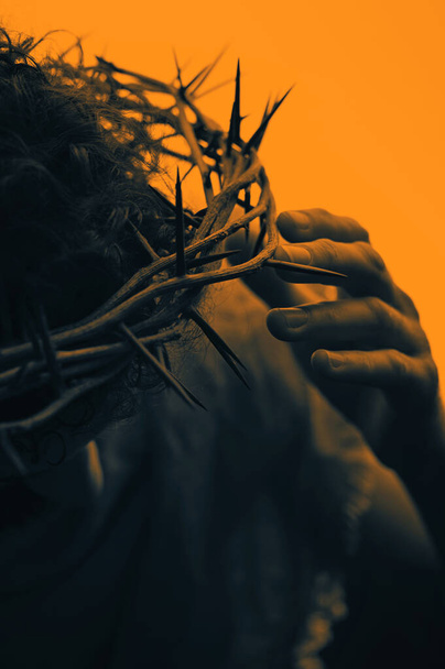 Jésus Christ Portrait avec couronne d'épines  - Photo, image