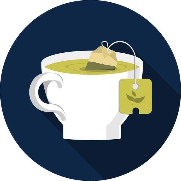 Διάνυσμα φλιτζάνι τσάι με τσάι τσάντα - Διάνυσμα, εικόνα