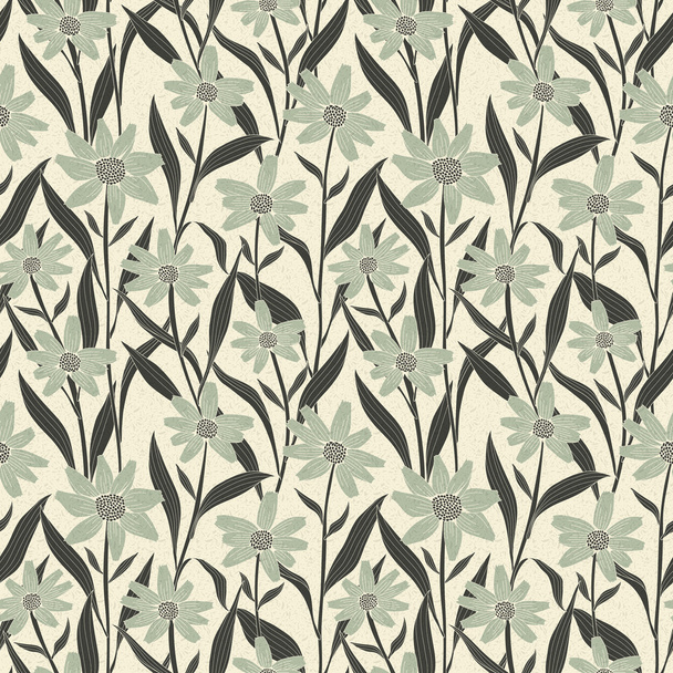graceful vintage seamless floral pattern - Vector, afbeelding