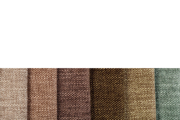 Різні зразки текстурованої тканини крупним планом
 - Фото, зображення