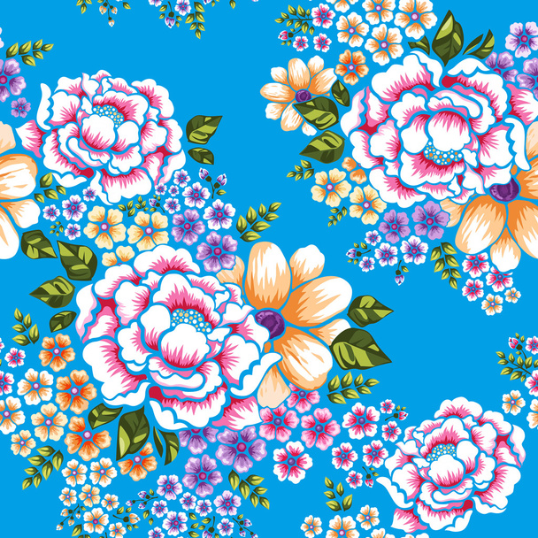 Taiwan Hakka culture floral seamless pattern - Wektor, obraz