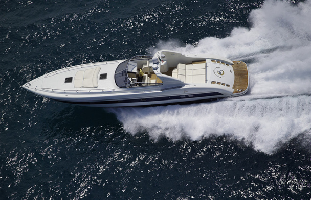 Italy, Tuscany, Viareggio, Tecnomar Madras 20 luxury yacht - Фото, изображение
