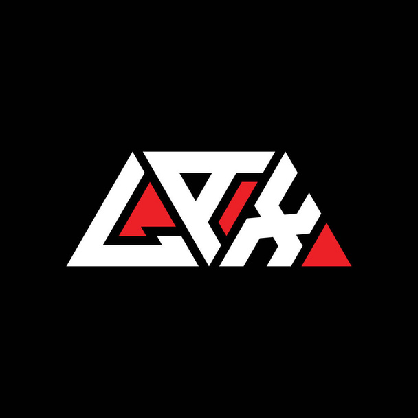 Üçgen şekilli LAX üçgen harf logosu tasarımı. LAX üçgen logo tasarımı monogramı. Kırmızı renkli LAX üçgen vektör logosu şablonu. LAX üçgen logosu Basit, Zarif ve Lüks Logo. LAX - Vektör, Görsel