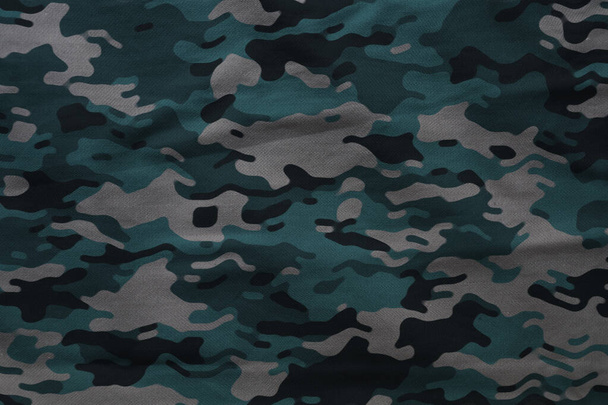 patrón de camuflaje del ejército colorido, camuflaje fondo de malla textil militar, lona de camuflaje resistente a la intemperie - Foto, imagen