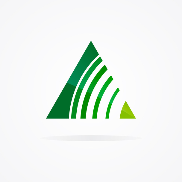 Логотип з комбінацією трикутника і сигналу
 - Вектор, зображення